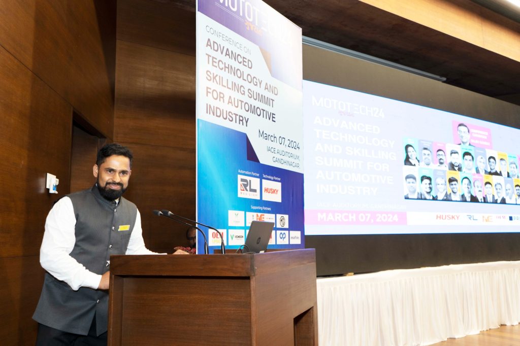 Mr. Prasad Nair, CEO of I – Tech Media Pvt Ltd, Welcomes Delegates & Speakers to Mototech India 2024 Gujarat.